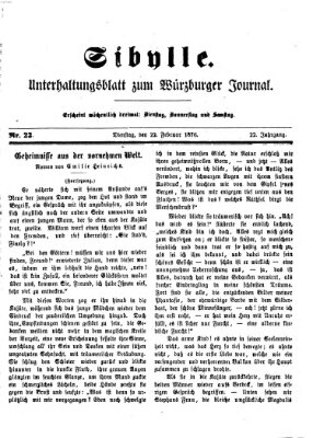 Sibylle (Würzburger Journal) Dienstag 22. Februar 1876