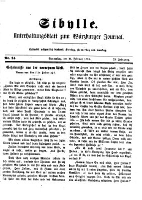 Sibylle (Würzburger Journal) Donnerstag 24. Februar 1876