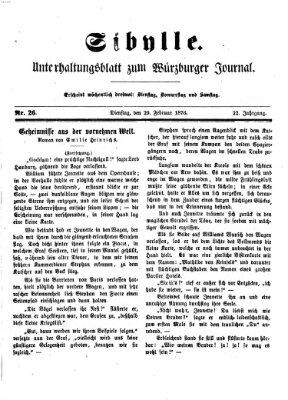 Sibylle (Würzburger Journal) Dienstag 29. Februar 1876