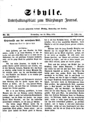 Sibylle (Würzburger Journal) Donnerstag 16. März 1876