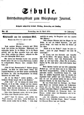 Sibylle (Würzburger Journal) Donnerstag 13. April 1876