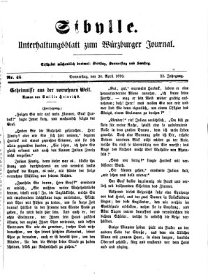 Sibylle (Würzburger Journal) Donnerstag 20. April 1876