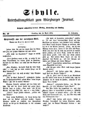 Sibylle (Würzburger Journal) Samstag 22. April 1876