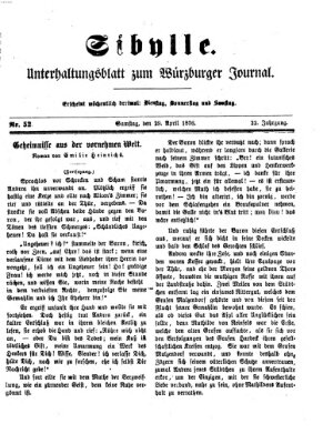 Sibylle (Würzburger Journal) Samstag 29. April 1876