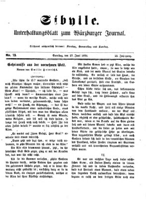 Sibylle (Würzburger Journal) Samstag 17. Juni 1876