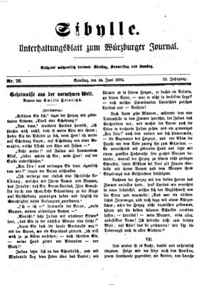 Sibylle (Würzburger Journal) Samstag 24. Juni 1876