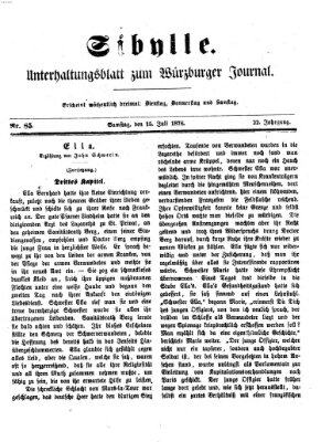 Sibylle (Würzburger Journal) Samstag 15. Juli 1876