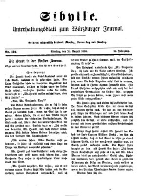 Sibylle (Würzburger Journal) Dienstag 29. August 1876