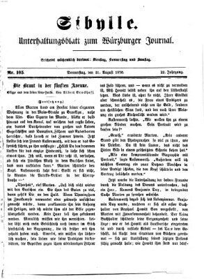 Sibylle (Würzburger Journal) Donnerstag 31. August 1876