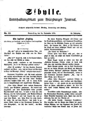 Sibylle (Würzburger Journal) Donnerstag 14. September 1876