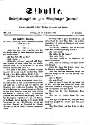 Sibylle (Würzburger Journal) Dienstag 19. September 1876