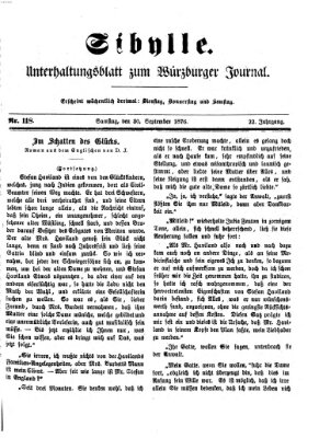 Sibylle (Würzburger Journal) Samstag 30. September 1876