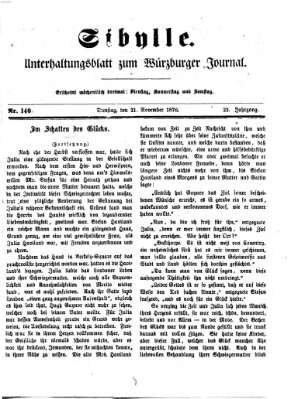 Sibylle (Würzburger Journal) Dienstag 21. November 1876