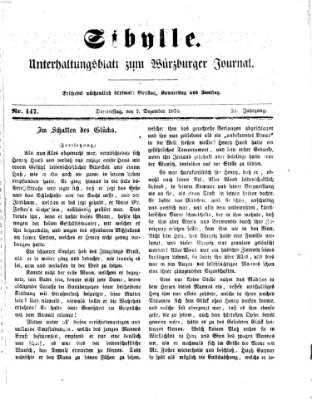 Sibylle (Würzburger Journal) Donnerstag 7. Dezember 1876