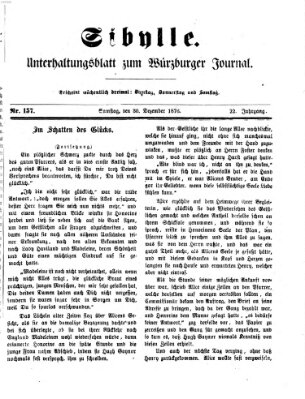 Sibylle (Würzburger Journal) Samstag 30. Dezember 1876