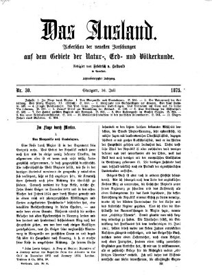 Das Ausland Montag 26. Juli 1875