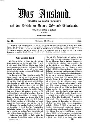 Das Ausland Montag 11. Oktober 1875