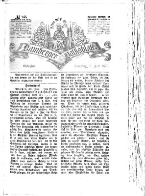 Bamberger Volksblatt Donnerstag 8. Juli 1875