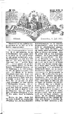 Bamberger Volksblatt Donnerstag 8. Juli 1875