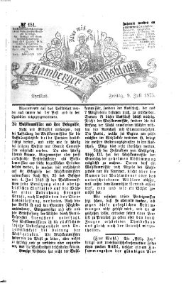 Bamberger Volksblatt Freitag 9. Juli 1875