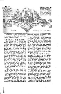 Bamberger Volksblatt Samstag 10. Juli 1875