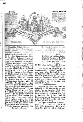 Bamberger Volksblatt Dienstag 20. Juli 1875