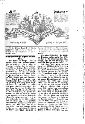 Bamberger Volksblatt Freitag 6. August 1875