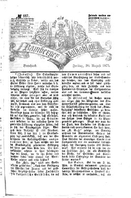 Bamberger Volksblatt Freitag 20. August 1875