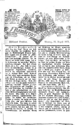 Bamberger Volksblatt Montag 23. August 1875