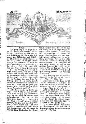 Bamberger Volksblatt Donnerstag 2. September 1875