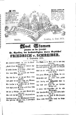 Bamberger Volksblatt Samstag 4. September 1875