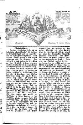 Bamberger Volksblatt Montag 6. September 1875