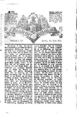 Bamberger Volksblatt Freitag 10. September 1875