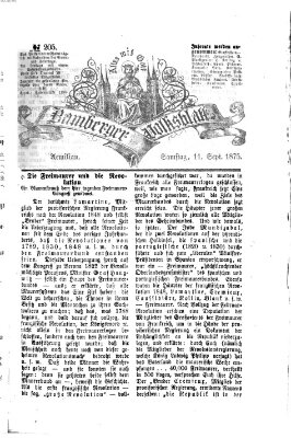 Bamberger Volksblatt Samstag 11. September 1875