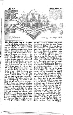 Bamberger Volksblatt Montag 20. September 1875