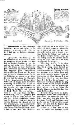 Bamberger Volksblatt Samstag 9. Oktober 1875