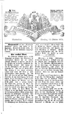 Bamberger Volksblatt Dienstag 12. Oktober 1875