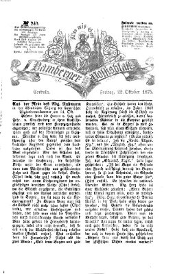 Bamberger Volksblatt Freitag 22. Oktober 1875