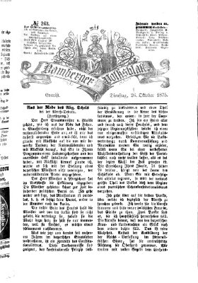 Bamberger Volksblatt Dienstag 26. Oktober 1875