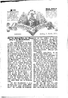 Bamberger Volksblatt Freitag 5. November 1875