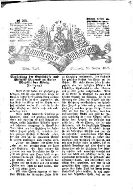 Bamberger Volksblatt Mittwoch 10. November 1875