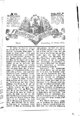 Bamberger Volksblatt Donnerstag 18. November 1875