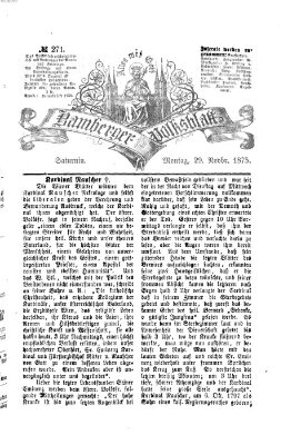 Bamberger Volksblatt Montag 29. November 1875