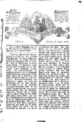 Bamberger Volksblatt Montag 6. Dezember 1875