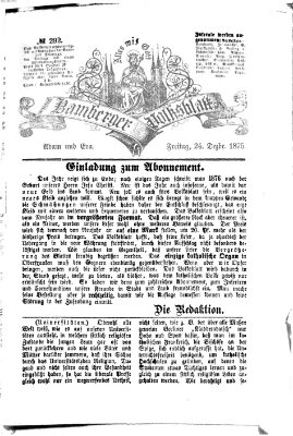 Bamberger Volksblatt Freitag 24. Dezember 1875