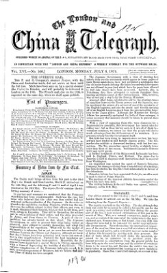 The London and China telegraph Montag 6. Juli 1874