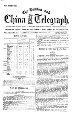 The London and China telegraph Dienstag 4. August 1874