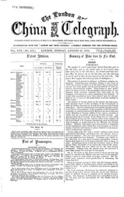 The London and China telegraph Montag 31. August 1874