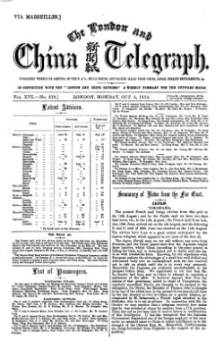 The London and China telegraph Montag 5. Oktober 1874