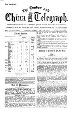 The London and China telegraph Montag 26. Oktober 1874